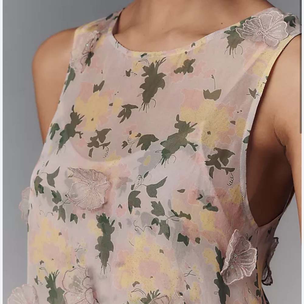 Anthropologie- Pinnacle Shurti Sancheri Floral Sleeveless Top